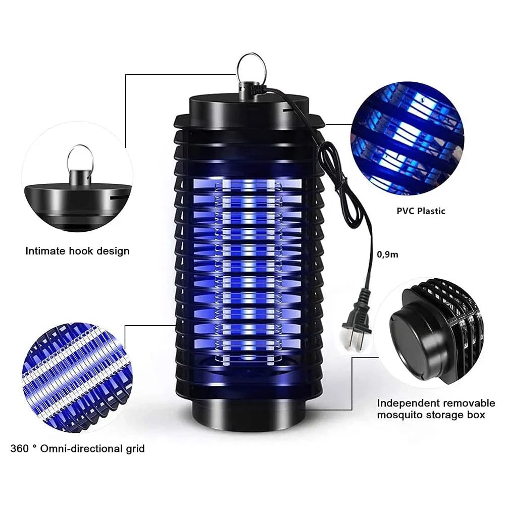 4000V Electric Bug Zapper – LED Mosquito Fly Insect Killer Pest Control Lamp