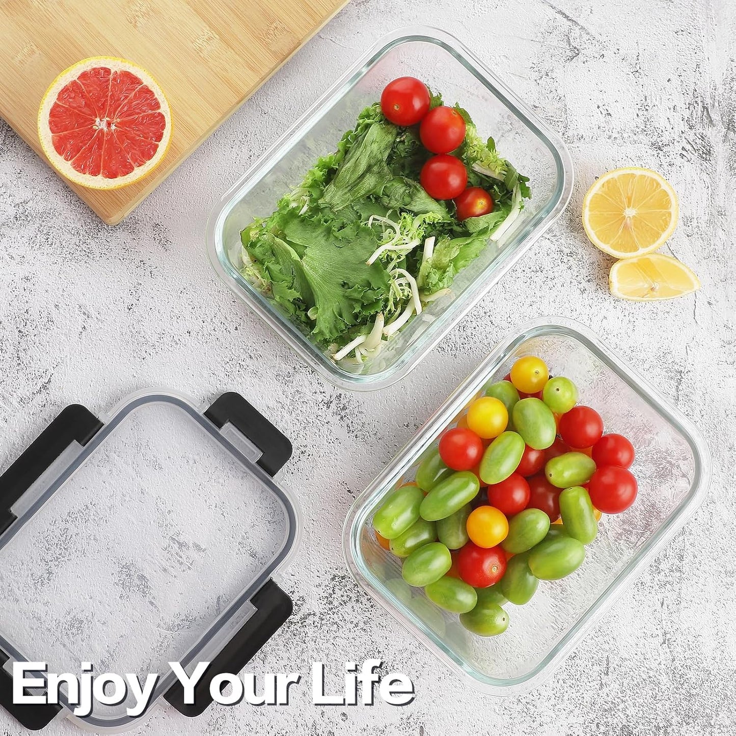 10-Pack Glass Meal Prep Containers 🍱 Airtight, Leak-Proof & BPA-Free with Locking Lids