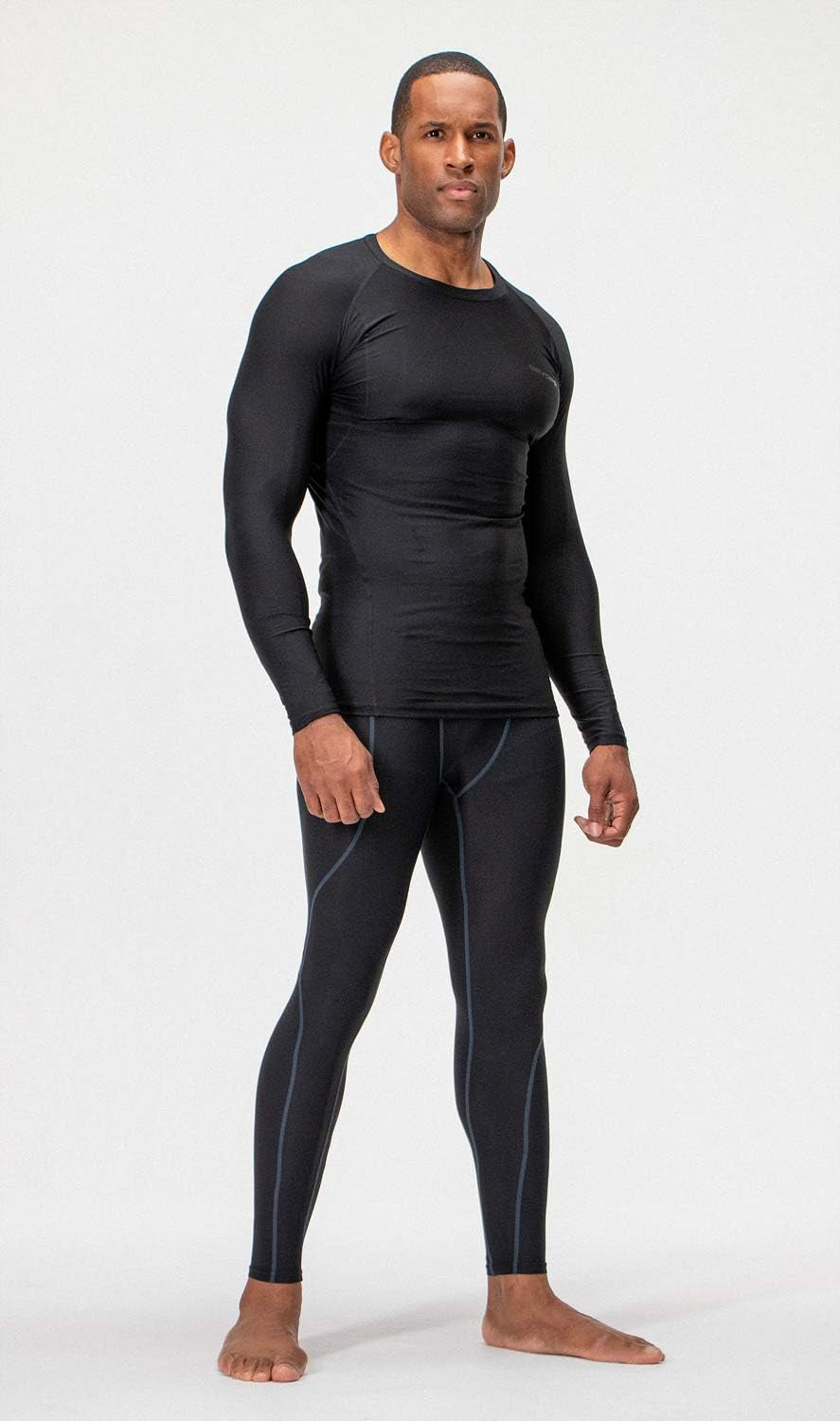 3-Pack Men’s UPF 50+ Compression Shirts – Long Sleeve Quick-Dry Athletic Tops for Workout, Running & Outdoor Sports