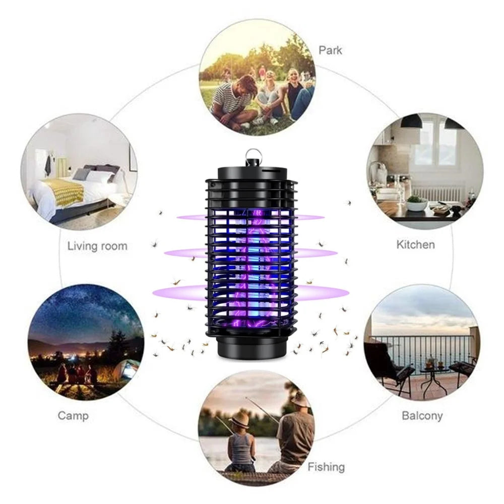 4000V Electric Bug Zapper – LED Mosquito Fly Insect Killer Pest Control Lamp