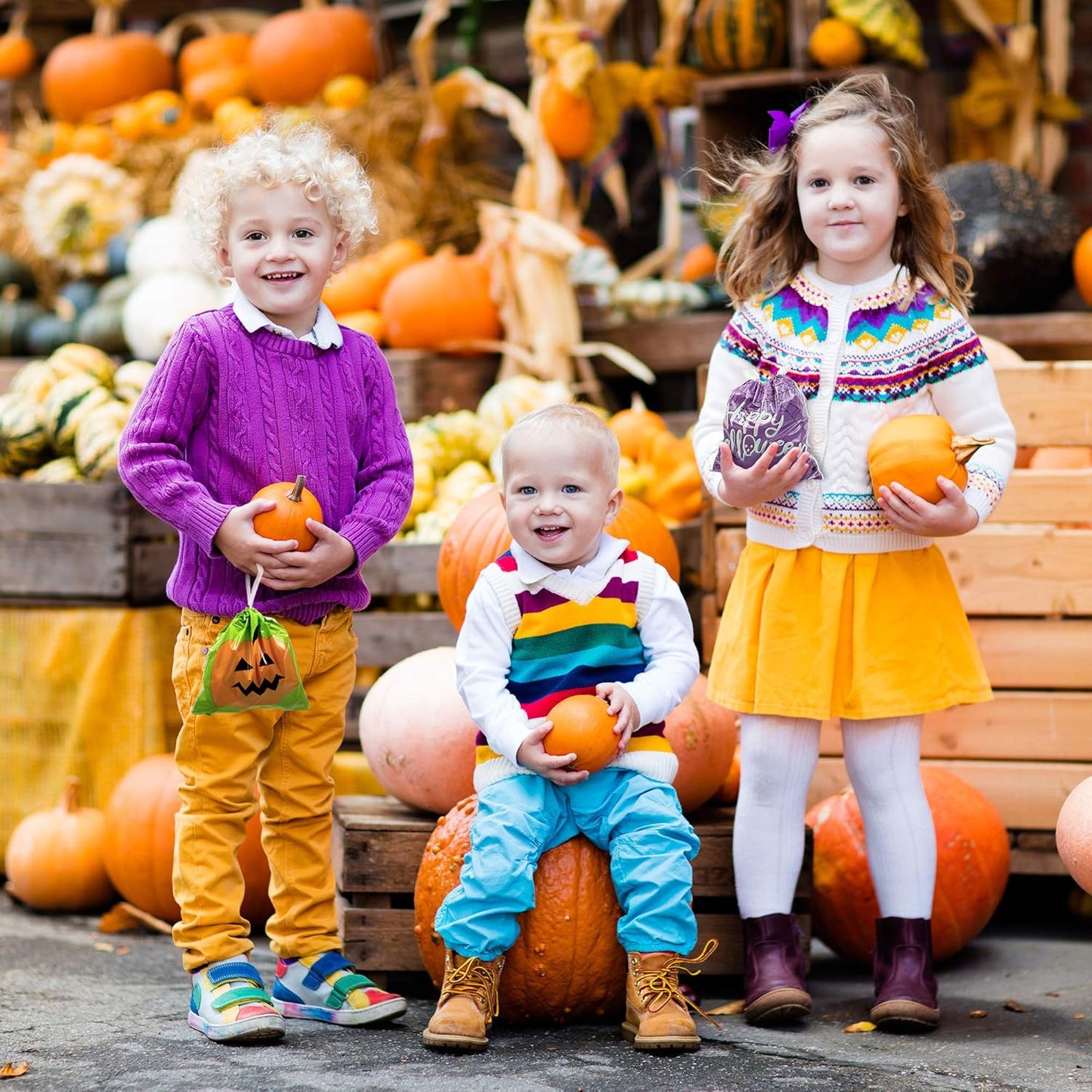 Spooktacular 72-Pack Halloween Treat Bags – Perfect for Goodies, Candies, and Party Favors!