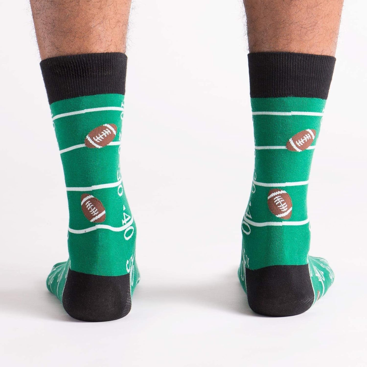 Sock It To Me Men’s Crew Socks – Fun Football Design, Comfy Cotton Blend