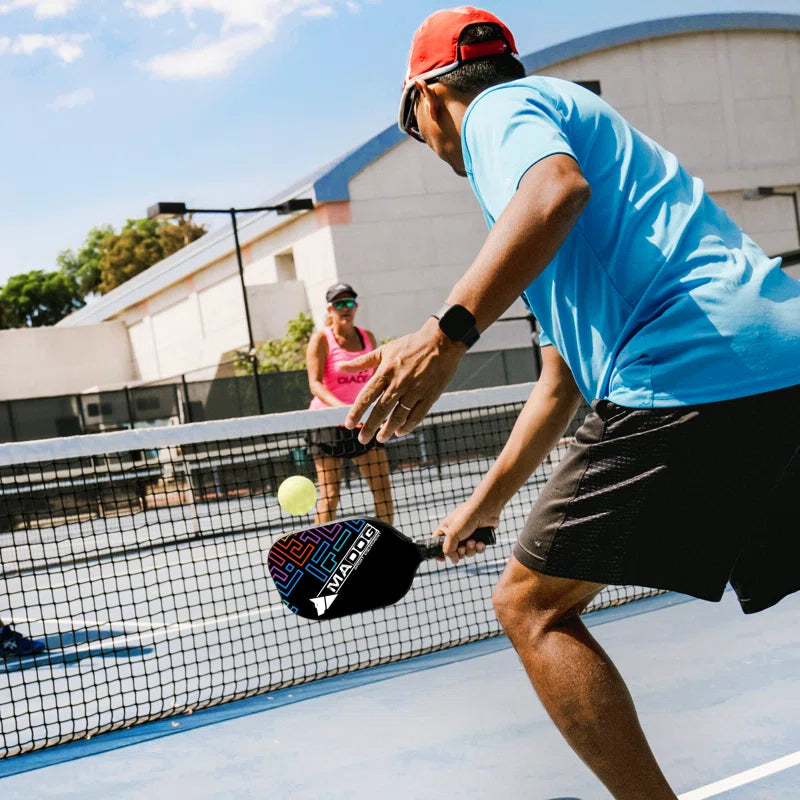 Pickleball Rackets Set with Non-Slip Grip, 2 Paddles and 4 Indoor & Outdoor Pickleball Balls