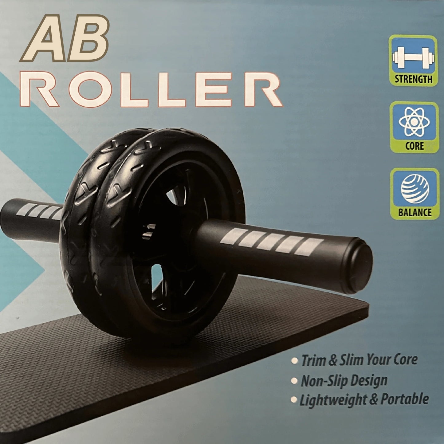 💪 Ab Roller Wheel w/ Knee Pad – Core & Ab Strength Trainer for Home Gym ✨