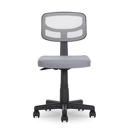 Mesh Task Chair with Padded Seat, Teens and Adult, Gray/Gray