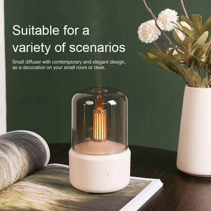 Portable Mini Aroma Diffuser – USB Humidifier & Night Light for Home or Travel
