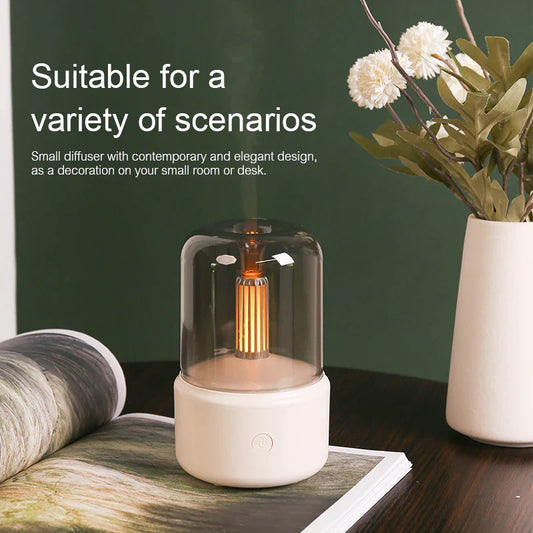 Portable Mini Aroma Diffuser – USB Humidifier & Night Light for Home or Travel