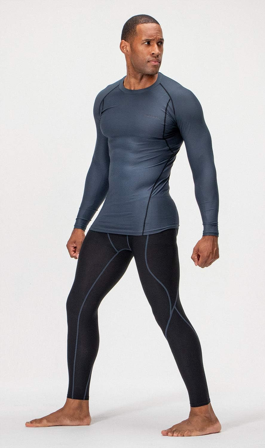 3-Pack Men’s UPF 50+ Compression Shirts – Long Sleeve Quick-Dry Athletic Tops for Workout, Running & Outdoor Sports
