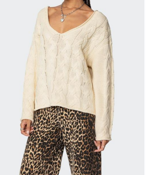 ✨ Inga Oversized Cable Knit Sweater – Cozy Chic Fall/Winter Style