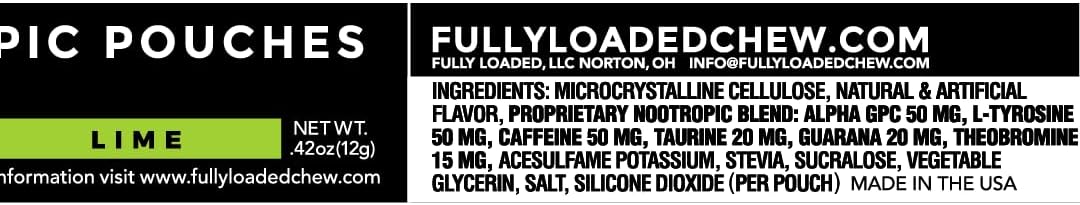 Alpha Fuel Nootropic Pouches – Lime Energy Boost with Caffeine & Natural Focus Blend