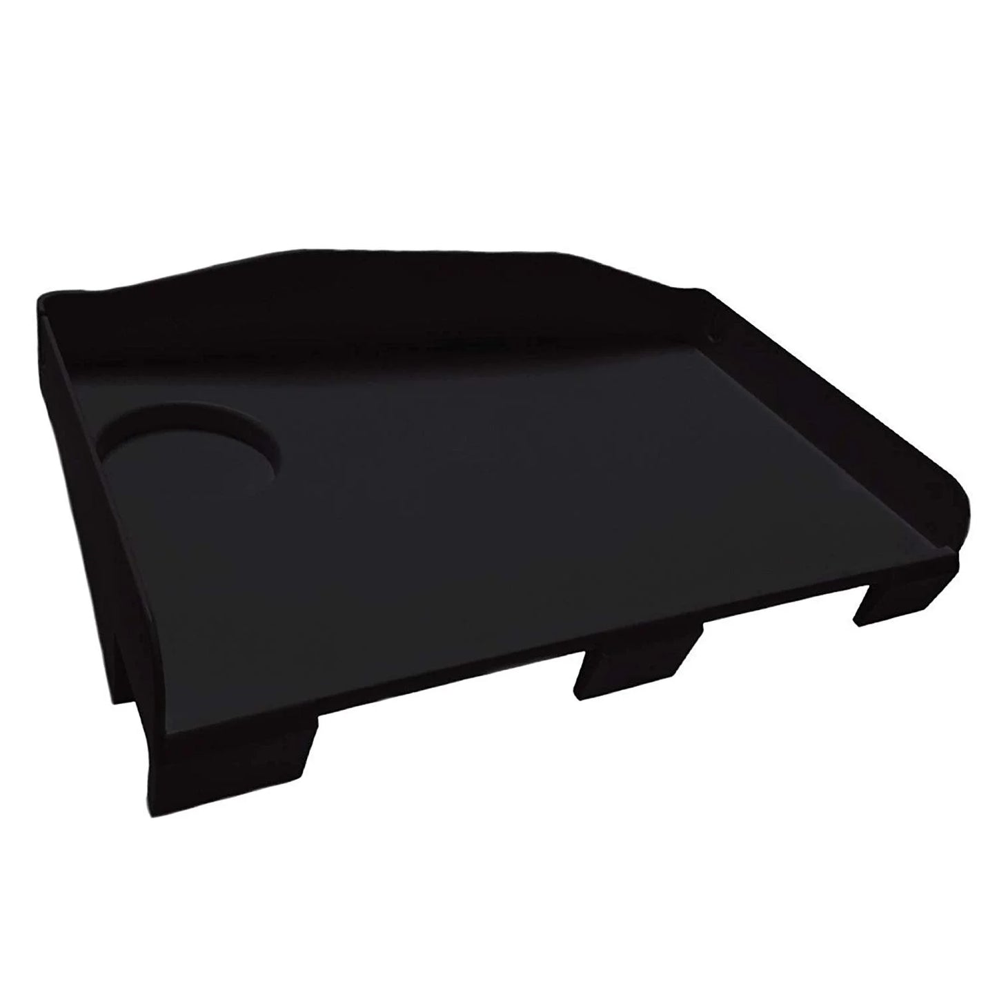 Bedside Shelf for Bed, College Dorm Room, Bunk Bed Shelf for Top Bunk, Clip on Nightstand Tray with Cord and Cup Holder, Bunkbed Caddy for Table Storage (Black)