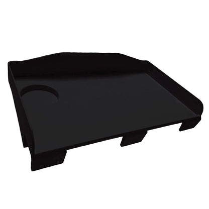Bedside Shelf for Bed, College Dorm Room, Bunk Bed Shelf for Top Bunk, Clip on Nightstand Tray with Cord and Cup Holder, Bunkbed Caddy for Table Storage (Black)