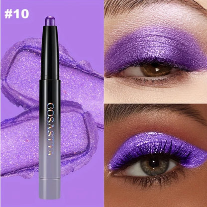 Brown Neutral Metal Eye Shadow Stick, Magic Color Cream Shimmer Crayon, Eye Whitening Stick, Highlight Pen, Eyeliner Pen