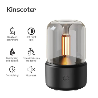 Portable Mini Aroma Diffuser – USB Humidifier & Night Light for Home or Travel