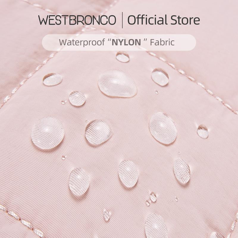 WESTBRONCO Fallfreshness Small Puffer Crescent Shoulder Bag for Women Quilted Nylon Waterproof with Side Pocket for Cans Lightweight Travel Gym Purse for FALL