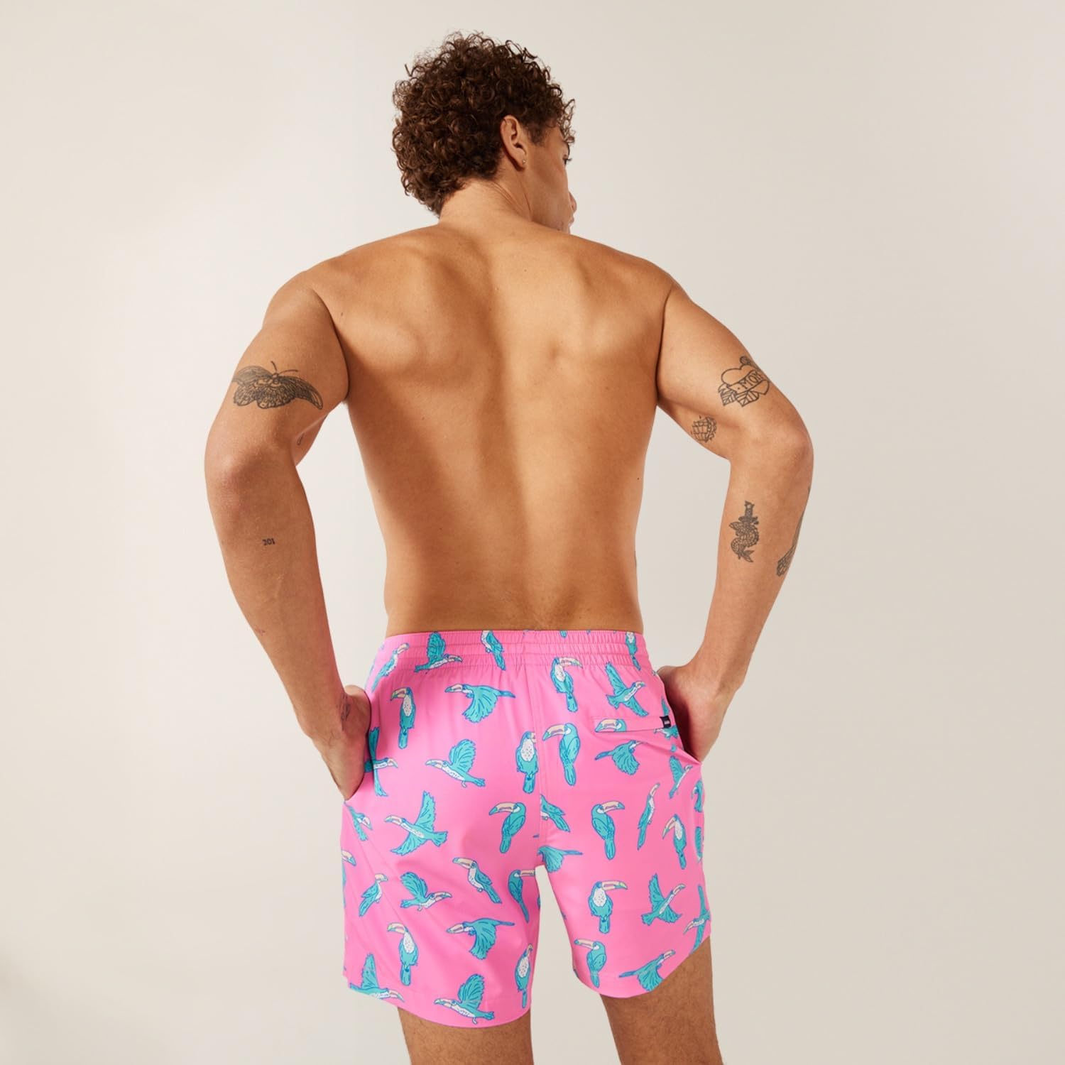 🌊 Men’s Swim Trunks – Quick Dry 4-Way Stretch Beach Shorts 5.5” w/ Mesh Lining