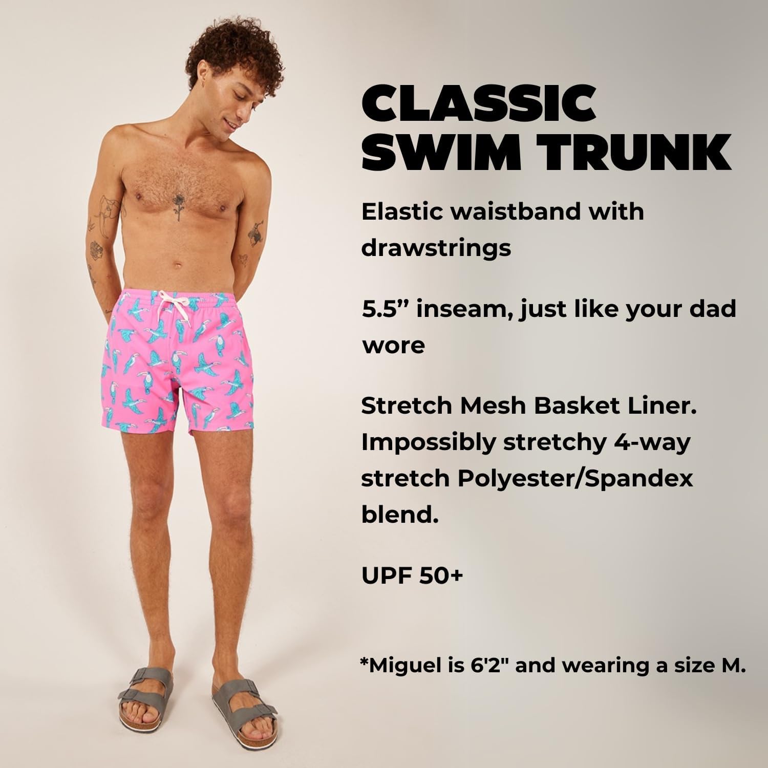 🌊 Men’s Swim Trunks – Quick Dry 4-Way Stretch Beach Shorts 5.5” w/ Mesh Lining