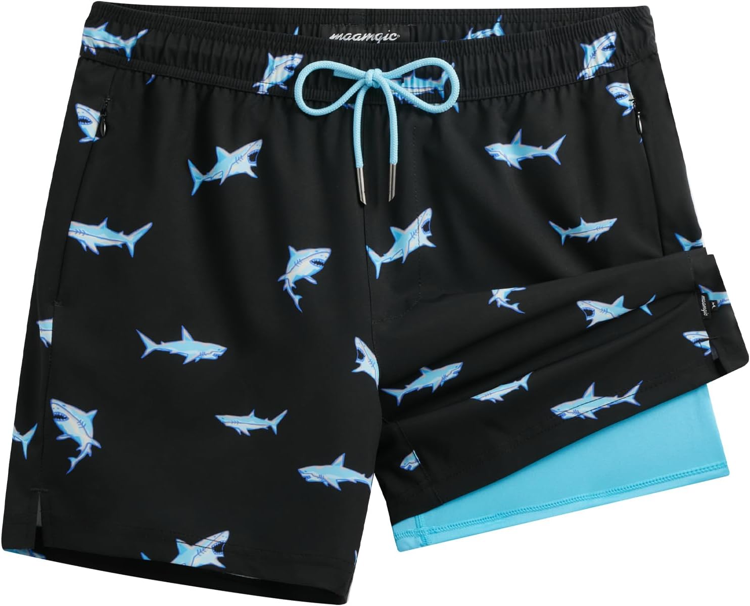 Mens Swim Trunks with Compression Liner