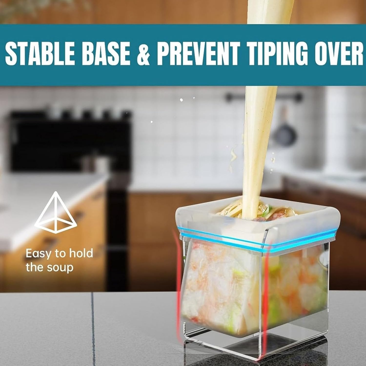Meal Prep Made Easy 🍴 Ziplock Bag Stand & Storage Organizer
