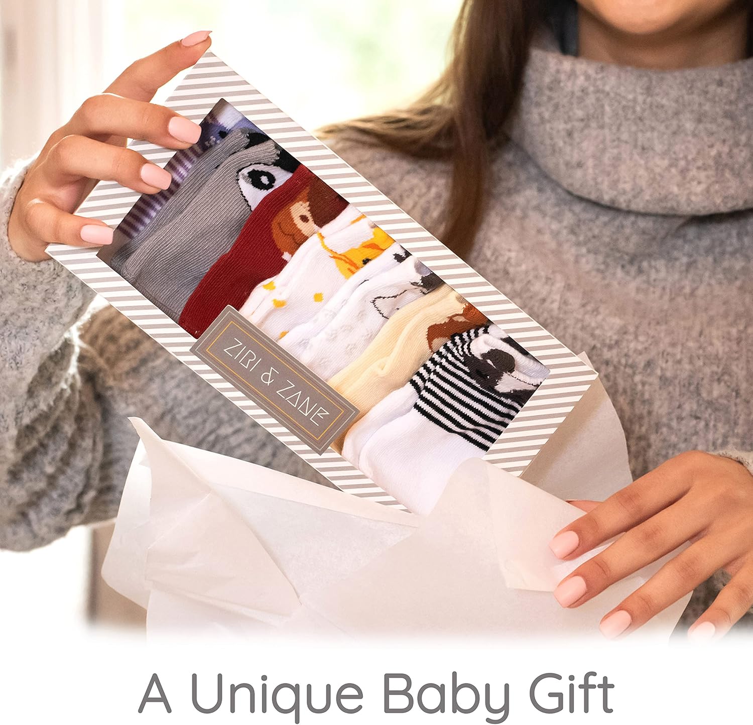 Baby Sock Gift Set 🎁 7 Cute & Funny Pairs – Unisex Newborn Shower & Registry Gift