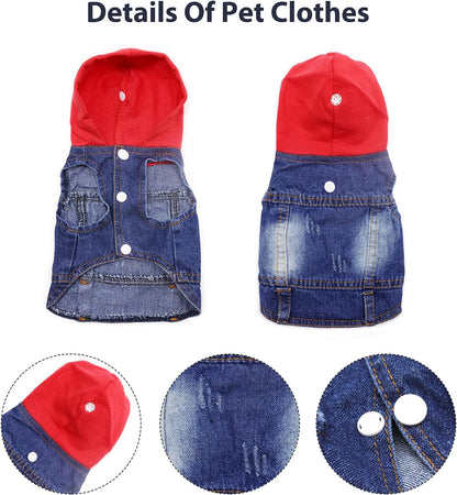 Dog Denim Jacket 🐾 Vintage Blue Jean Vest for Small & Medium Dogs
