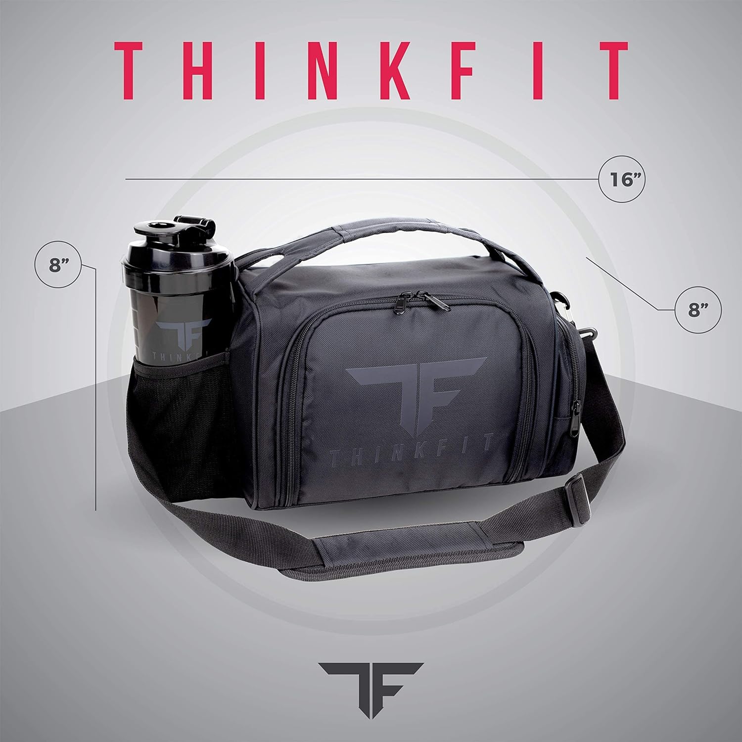 Insulated Meal Prep Lunch Box with 6 Portion Containers & Shaker Cup