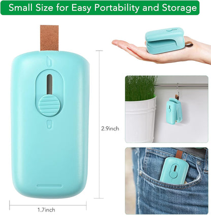 ✨ Mini Bag Sealer & Cutter – 2-in-1 Portable Heat Sealer for Chips, Snacks & Food Storage | Handheld Resealer for Plastic & Cereal Bags (Green)