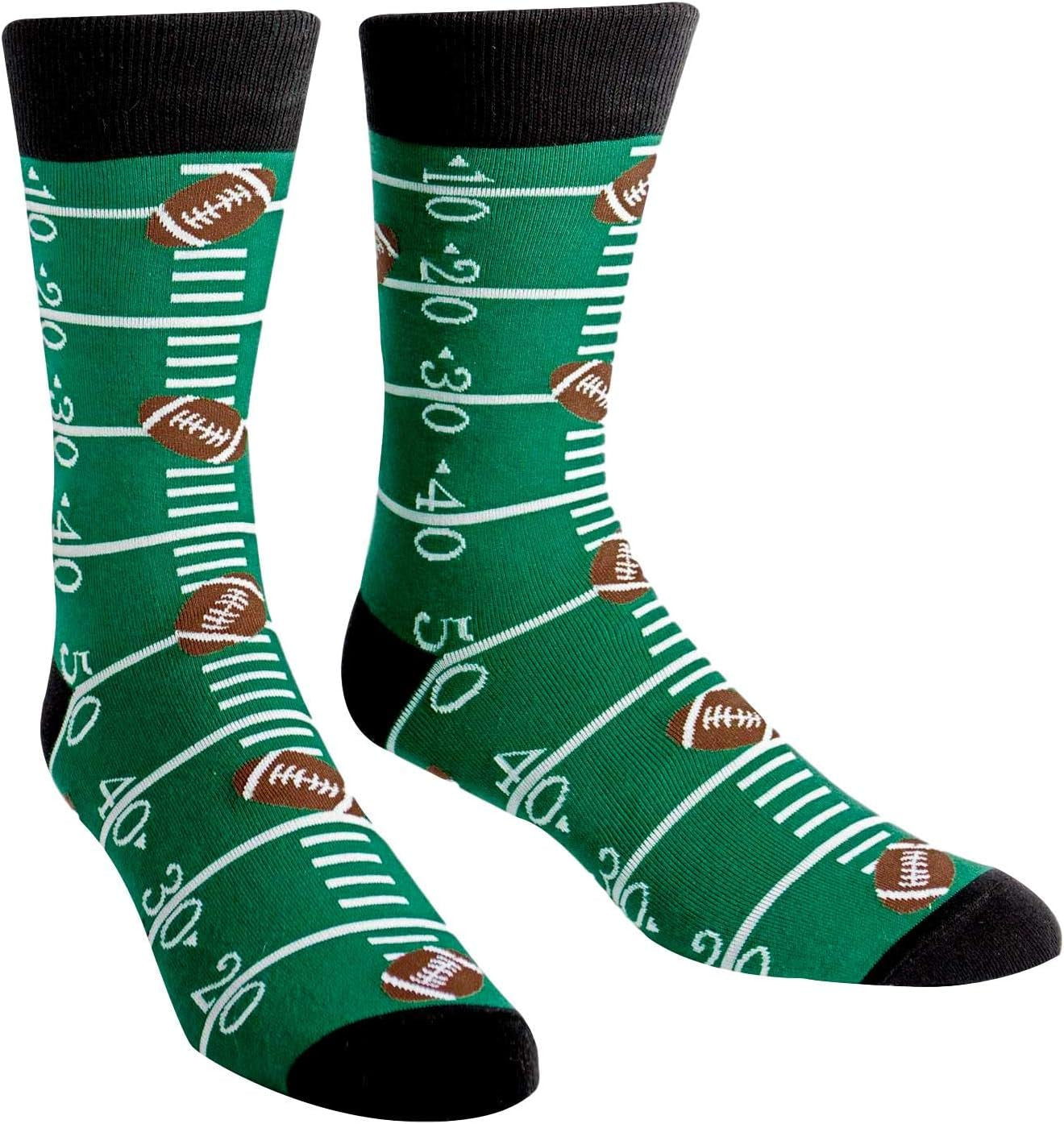 Sock It To Me Men’s Crew Socks – Fun Football Design, Comfy Cotton Blend