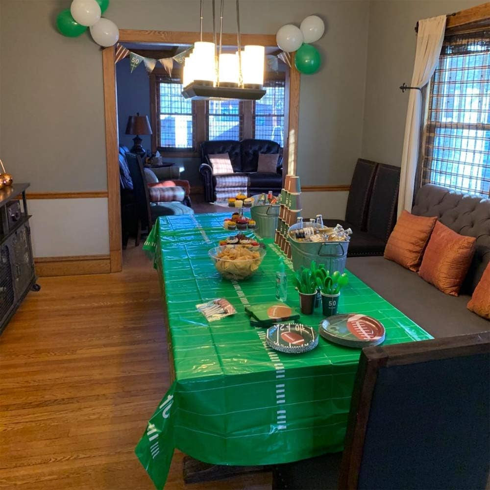 2 Pack Football Tablecloths 54"x72" – Party Supplies & Game Day Decorations