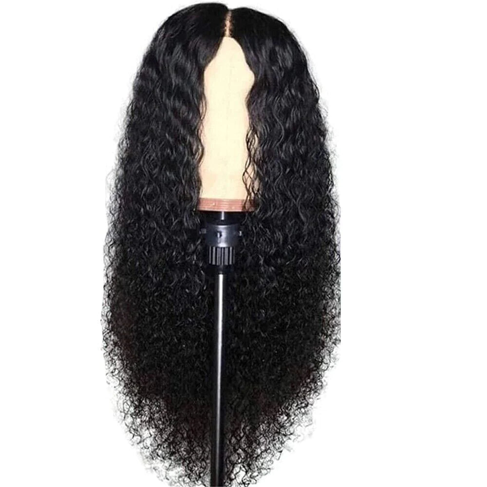Hair Front Wig Womens Brazilian Human Long Curly Lace Wavy Hair 