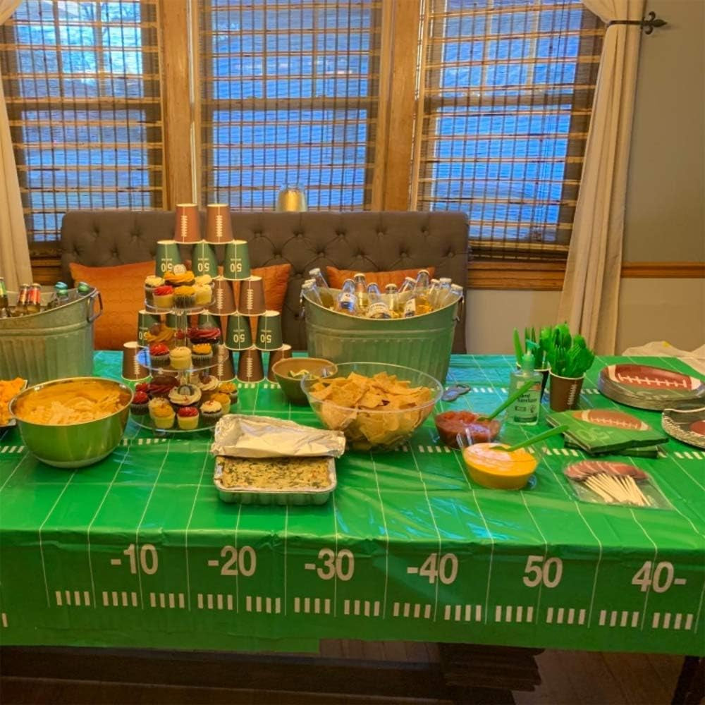 2 Pack Football Tablecloths 54"x72" – Party Supplies & Game Day Decorations