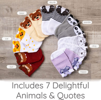 Baby Sock Gift Set 🎁 7 Cute & Funny Pairs – Unisex Newborn Shower & Registry Gift