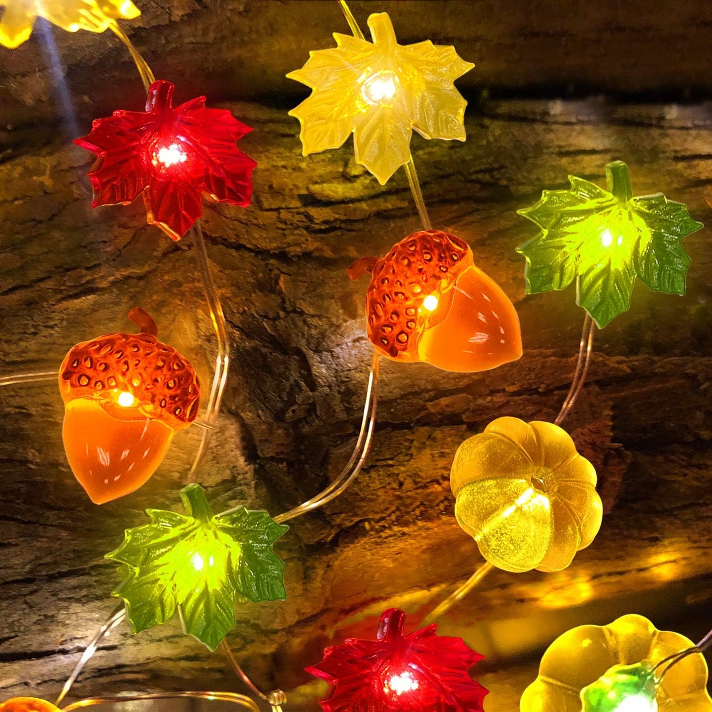 🎃 30LED Pumpkin String Lights – Fall, Halloween & Thanksgiving Décor 🍂✨
