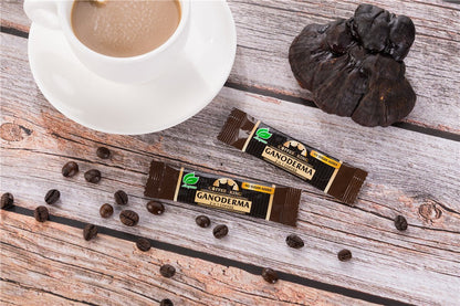 Ganoderma Coffee - Reishi Coffee Mix- Instant 2-In-1 Mushroom Coffee. All Natural Ganoderma Lucidum with Instant Coffee. a Non Sugar Dietary Supplement to Replace Regular Coffee - 30 Sachets