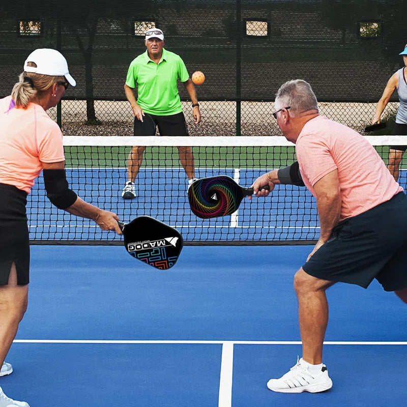 Pickleball Rackets Set with Non-Slip Grip, 2 Paddles and 4 Indoor & Outdoor Pickleball Balls