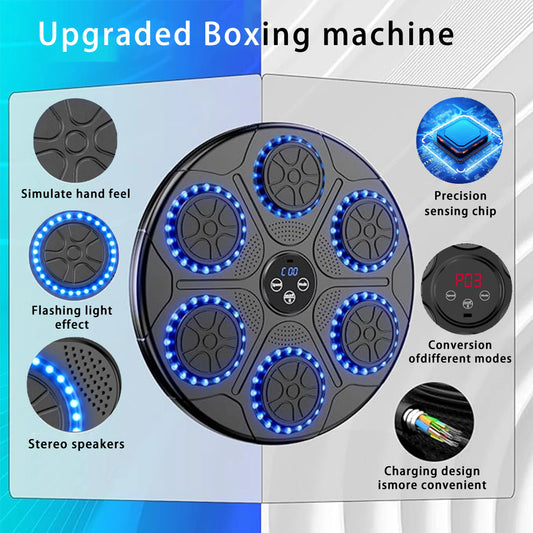 🎵 Smart Music Boxing Machine – Wall-Mounted Bluetooth Punch Trainer