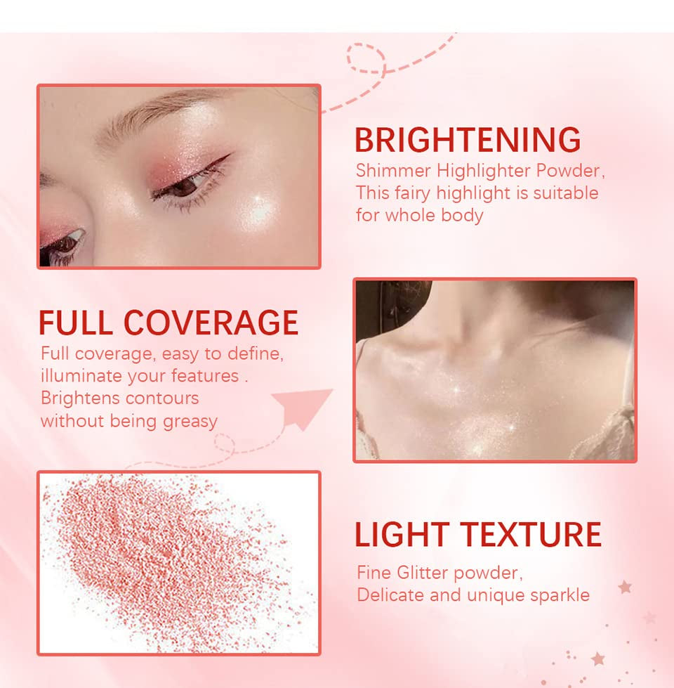 ✨ Fairy Highlight Powder 🌈 Shimmer Blush & Body Glow – Fantasy Purple #04