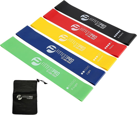 Fittest Pro by  Resistance Bands for Legs and Butt, Fabric Exercise  Bands Yoga, Pilates, Rehab, Fitness and Home Workout, Strength Bands for Booty