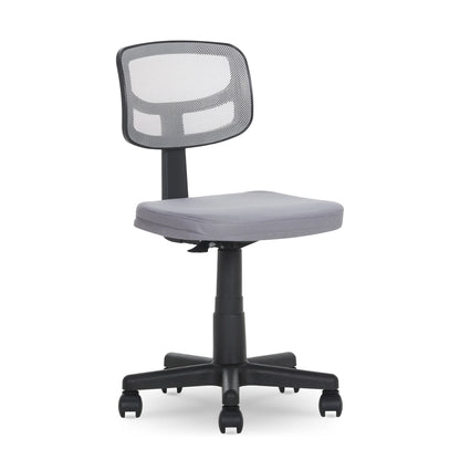 Mesh Task Chair with Padded Seat, Teens and Adult, Gray/Gray