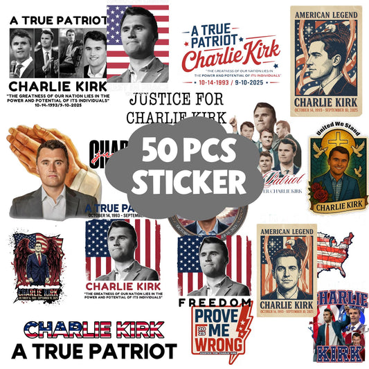 Charlie Kirk Patriot Stickers Bundle