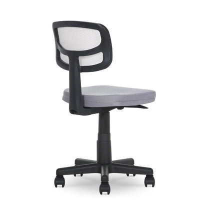 Mesh Task Chair with Padded Seat, Teens and Adult, Gray/Gray