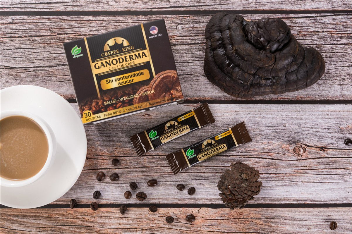 Ganoderma Coffee - Reishi Coffee Mix- Instant 2-In-1 Mushroom Coffee. All Natural Ganoderma Lucidum with Instant Coffee. a Non Sugar Dietary Supplement to Replace Regular Coffee - 30 Sachets