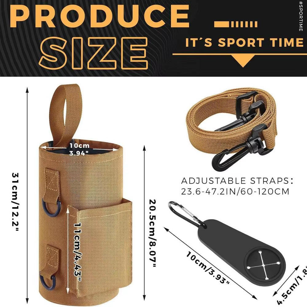 “Portable Magnetic Water Bottle Holder – Gym Sling Bag Non Slip Bottle Carrier”
