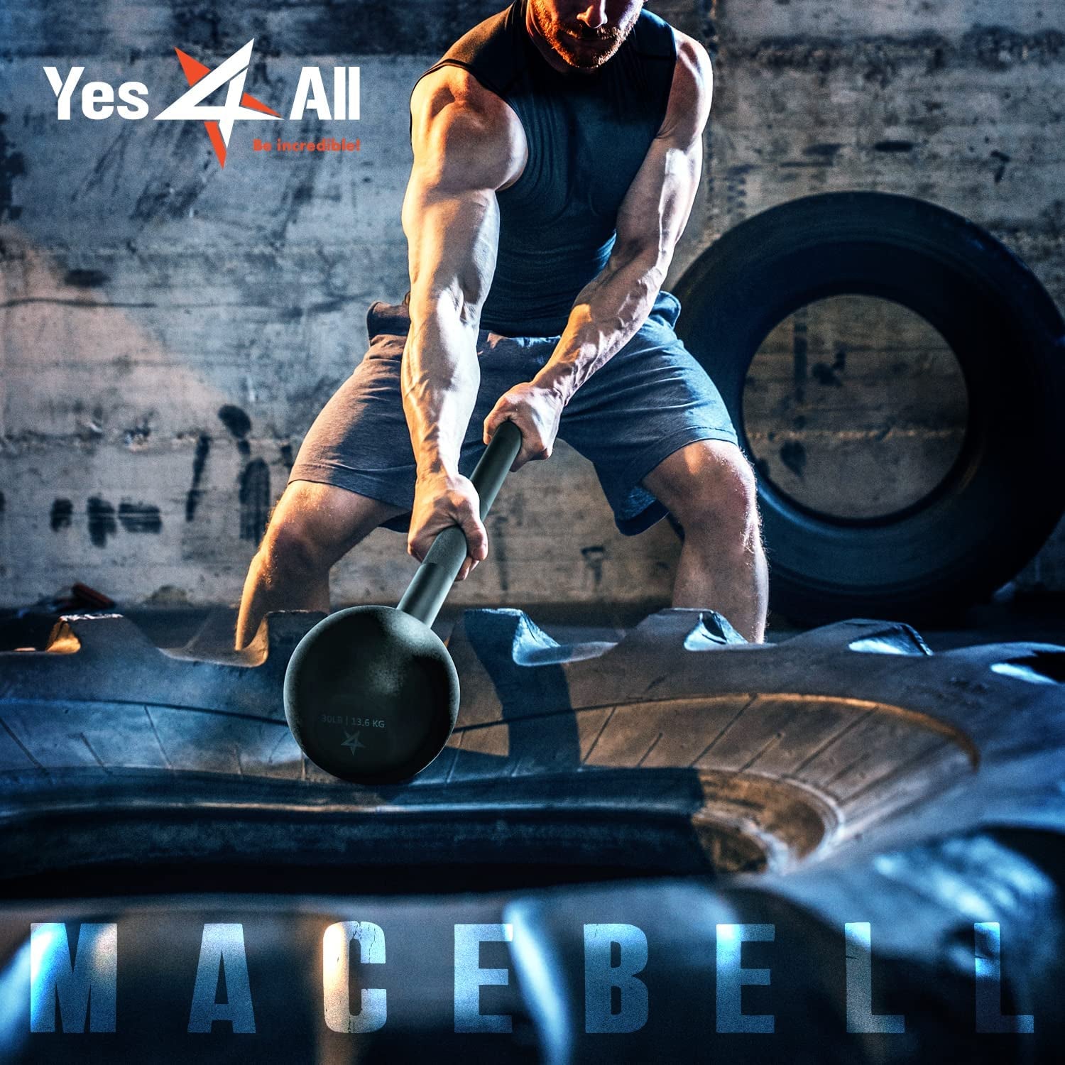 Heavy-Duty Steel Macebell – Full Body Strength & Conditioning Tool
