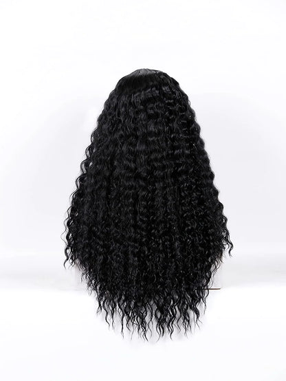Hair Front Wig Womens Brazilian Human Long Curly Lace Wavy Hair 