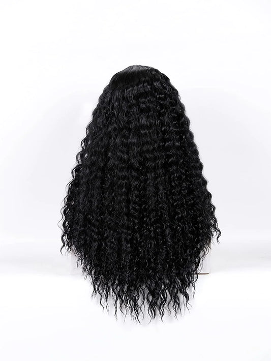 Hair Front Wig Womens Brazilian Human Long Curly Lace Wavy Hair 