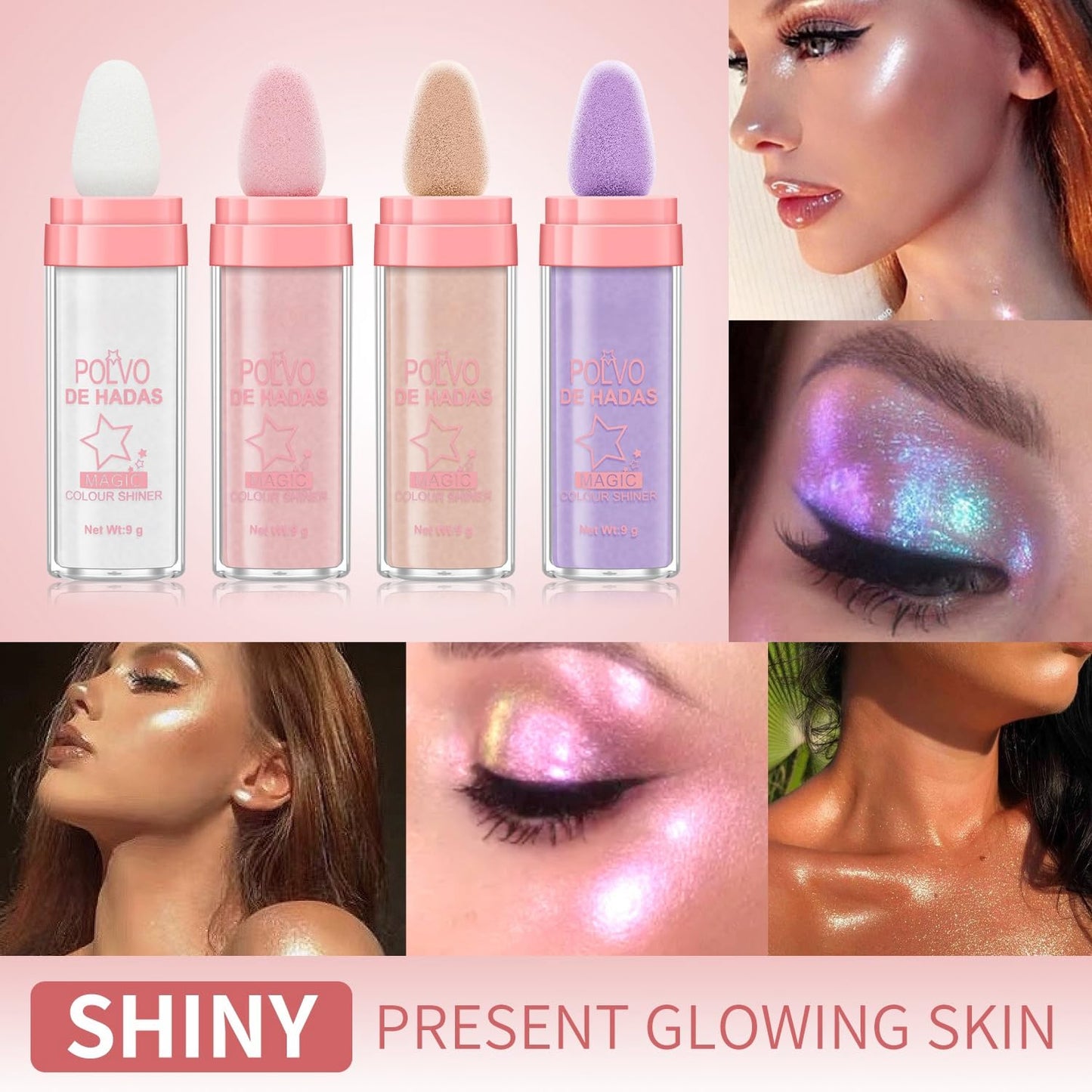 ✨ Fairy Highlight Powder 🌈 Shimmer Blush & Body Glow – Fantasy Purple #04