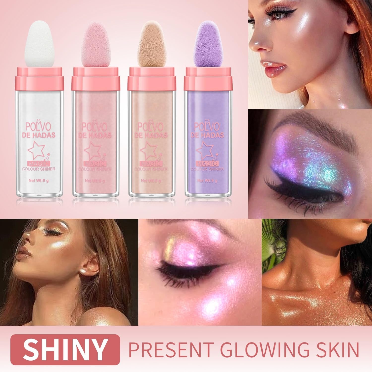 ✨ Fairy Highlight Powder 🌈 Shimmer Blush & Body Glow – Fantasy Purple #04