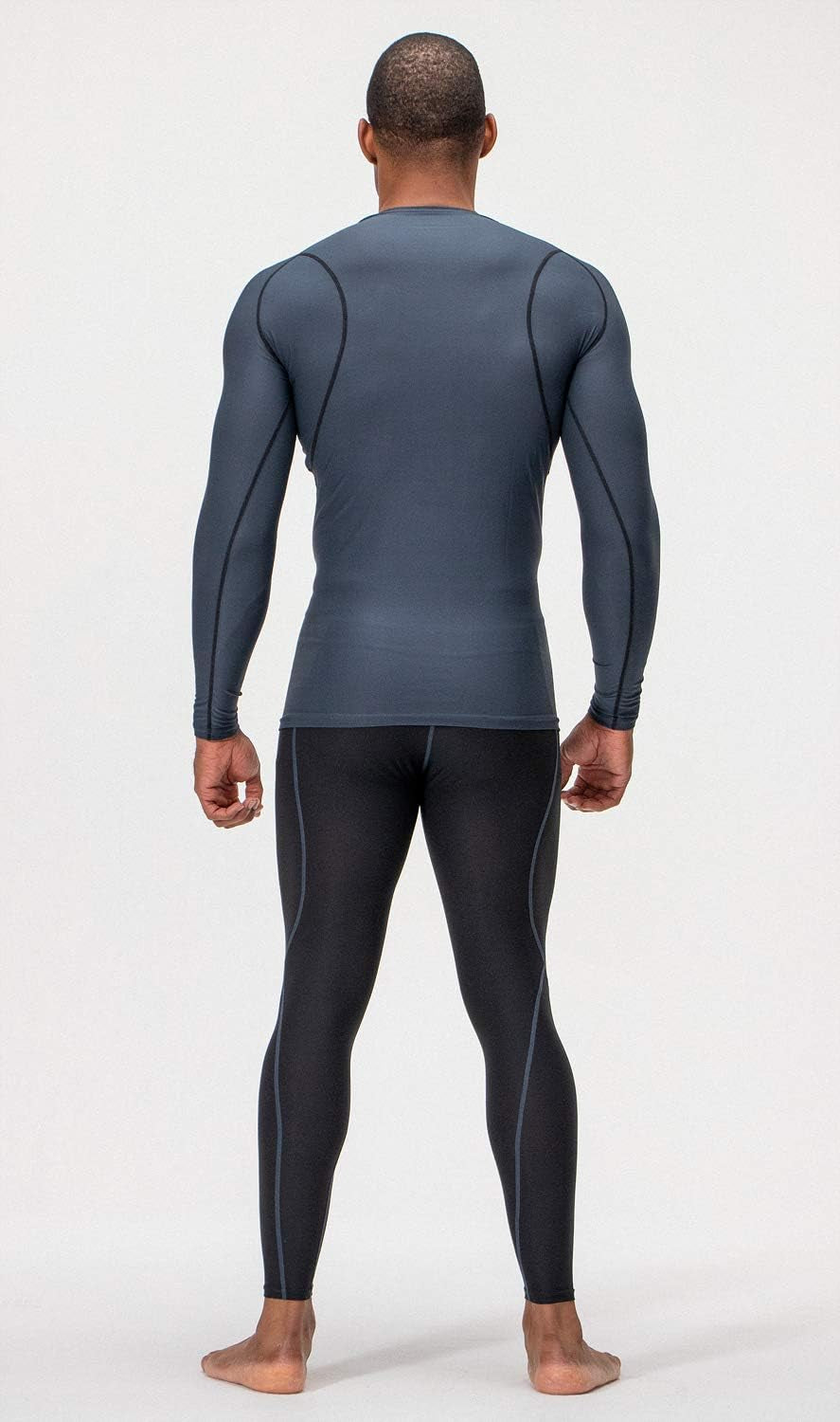 3-Pack Men’s UPF 50+ Compression Shirts – Long Sleeve Quick-Dry Athletic Tops for Workout, Running & Outdoor Sports