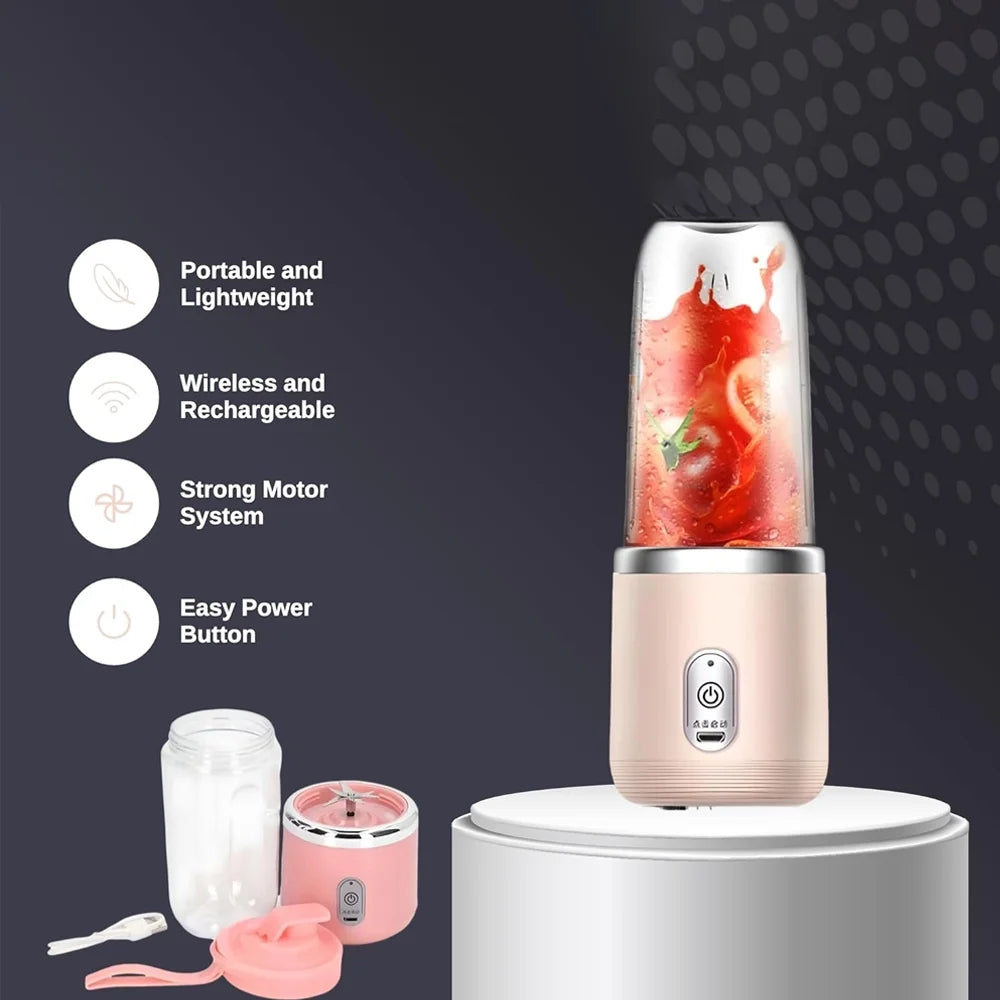 Portable Electric Blender Cup – Mini Juicer Bottle for Smoothies & Shakes 